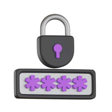 Şifre güvenlik kilidi Kullanıcı Arayüzü 3B simgesi