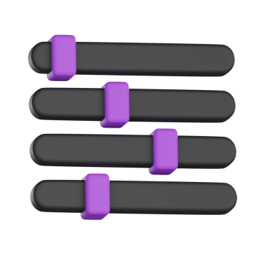 Ayarlar için ayarlama kaydıracı Kullanıcı Arayüzü 3B simgesi