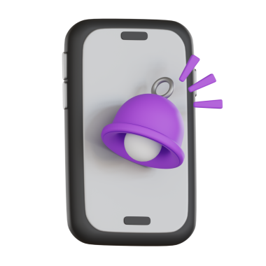 Uyarı çanı uyarı telefon simgesi Kullanıcı Arayüzü 3B simgesi