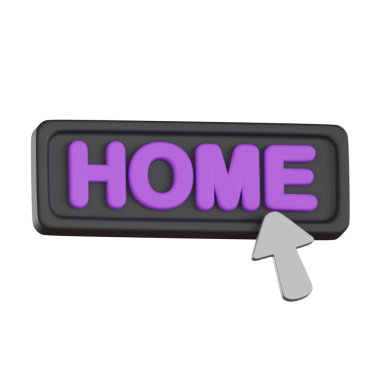 Metin ve imleç Kullanıcı Arayüzü 3B simgesine sahip ev düğmesi