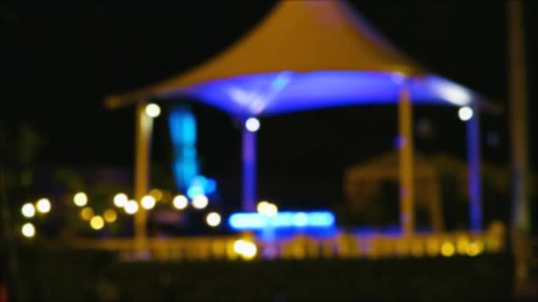 Pattaya Şehrindeki Restoranların Sokakların Bulanık Işıkları Covid Öncesi Döneme Kıyasla — Stok video