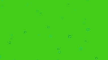 Su yeşil kabarcıkları yeşil ekranda suyun yüzeyine doğru hızla yüzer.