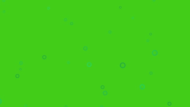 Aqua Grüne Blasen Die Auf Dem Grünen Bildschirm Schnell Die — Stockvideo