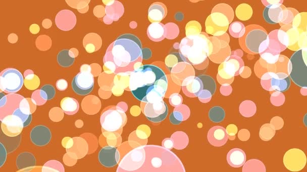Барвистий Помаранчевий Світло Бульбашковий Боке Розмивання Відсутній Помаранчевий Екран Фон — стокове відео