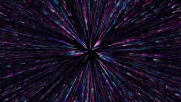 Abstrakcyjna Symulacja Wybuchu Gwiazdy Milion Meteorytów Światło Szybko Poruszać Się — Wideo stockowe