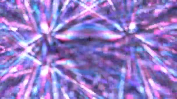 Abstraktní Simulace Výbuchu Hvězdy Milión Rozmazaných Duhových Světel Černé Obrazovce — Stock video