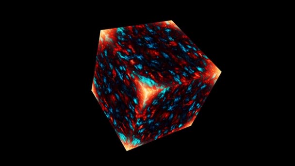 Puissance Flamme Éternelle Écrasante Surface Énergie Noyau Mystère Cube — Video