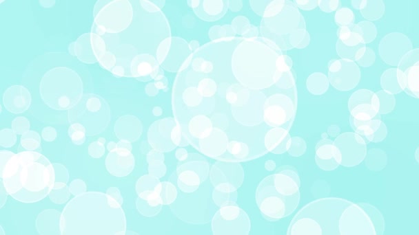 Bubbles Light White Element Slow Random Floating Faded Light Blue — Stock video