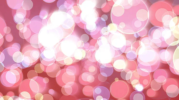色彩艳丽的红粉色调淡淡的气泡神的尺寸Bokeh模糊的墨暗背景 — 图库照片