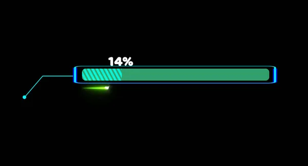Прогресс Бар Анимации Вызовом Лазерной Загрузочной Панели Внутри Светло Синий — стоковое фото