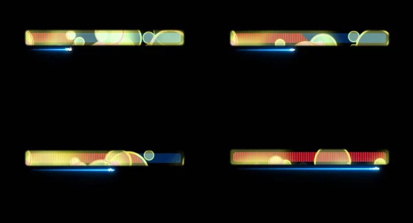 Прогресс Бар Четыре Страницы Лазерной Съемки Анимации Загрузочной Панели Красный — стоковое фото