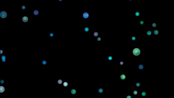 Перлинні Океанічні Акваріумні Бульбашки Багатомірний Темний Фон — стокове відео