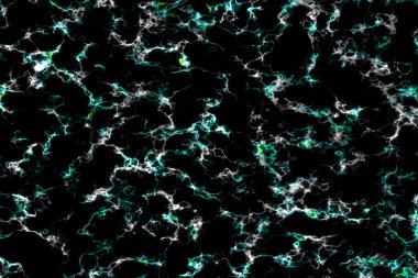 Siyah mermer lüks iç plan üzerinde gök gürültüsü safiri ışıltılı mineral çizgisi dokusu