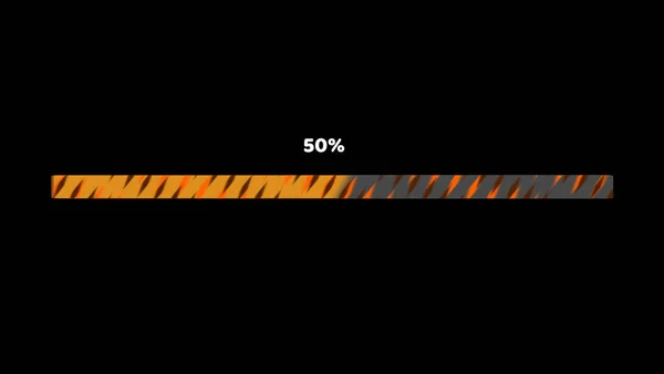 Progress Bar Animation Fem Pack Tre Färg Tiger Tema Med — Stockfoto