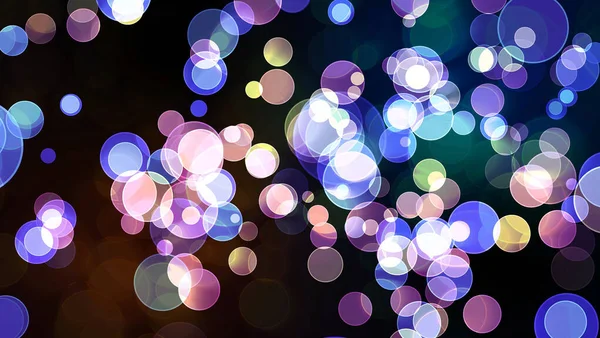 ライトブルーグリーントーンバブル神聖な次元ぼかし吸収暗い隔離された背景 — ストック写真