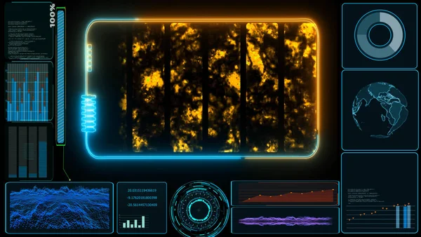 Твердое Состояние Мощный Аккумулятор Лазерная Граница Оранжевый Голубой Цикл Энергии — стоковое фото