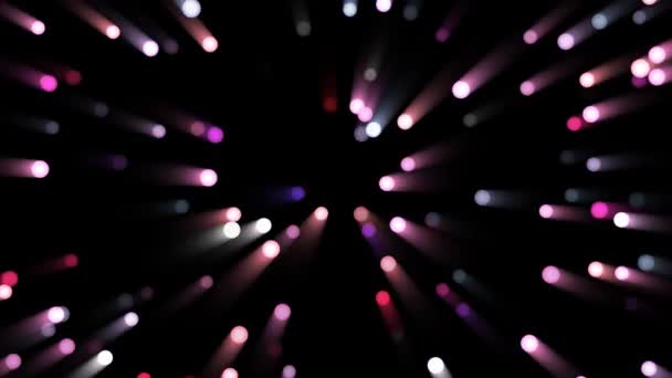 Element Cząsteczkowy Rozbłysku Gwiazdy Światła Czarnym Ekranie — Wideo stockowe