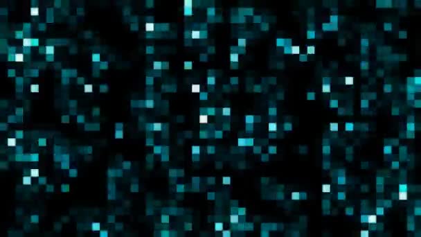 Honderd Digitale Licht Globale Kaart Blauwe Toon Willekeurig Vervaagd Zwart — Stockvideo