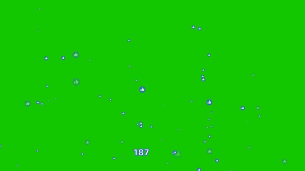 Miljoen Houdt Van Deeltjes Effect Vliegen Vervaagd Lucht Het Groene — Stockvideo