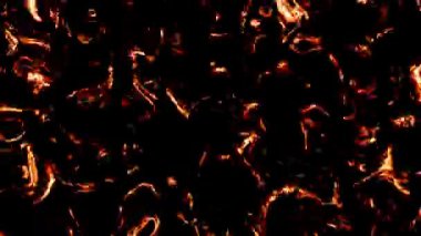 Soyut kırmızı sıvı su siyah ekranın kaba zeminine hızla düşer