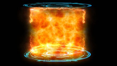 Nükleer füzyon reaktörü simülasyonu atomik çarpışmanın simülasyonu dijital laboratuvarda izole edilmiş siyah