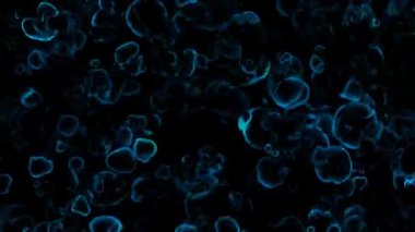 Su, su, soyut animasyon ve kabarcıklar yüzeyin altında