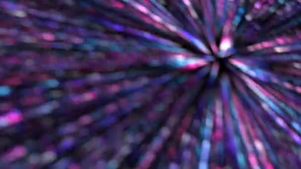 Αφηρημένο Αστέρι Έκρηξη Προσομοίωσης Εκατομμύρια Θαμπάδα Πολύχρωμο Φως — Αρχείο Βίντεο