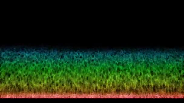津波効果 虹の水大きいサイズは空気に撃ち 黒いスクリーンのレベルを減らします — ストック動画