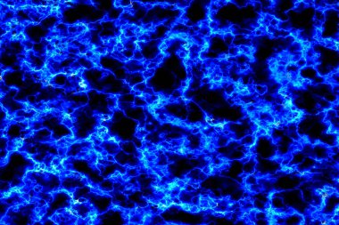 Büyük mavi gök gürültüsü parlak mineral dokusunu siyah mermer iç döşeme, duvar ve zemin zemin zemininde kırıyor.