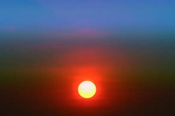 Licht Lila Orange Gelb Rot Silhouette Himmel Sonnenuntergang Zurück Auf — Stockfoto