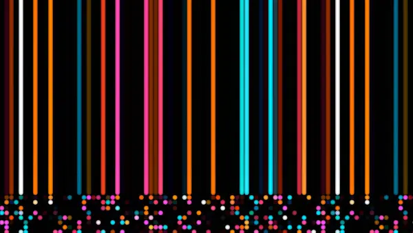 百万粒子球动画五彩斑斓的蓝红洋红激光背景 — 图库照片