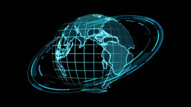 Dijital teknoloji istasyonu şebekesinde küresel ızgara ağ kablosuz bağlantı simülasyonu