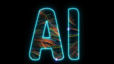 AI Quantum bilgisayar dijital fütürist teknoloji büyük veri boyutu holografik çokgen arkaplan