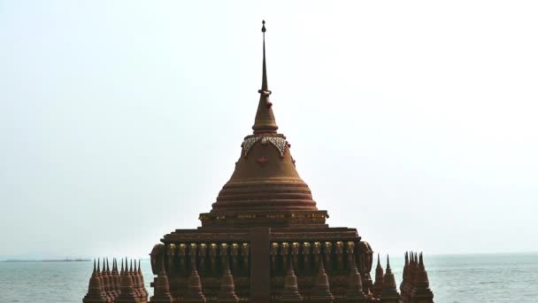 Her Yıl Bangsan Chonburi Tayland Nisan Tarihlerinde Kum Pagoda Festivali — Stok video