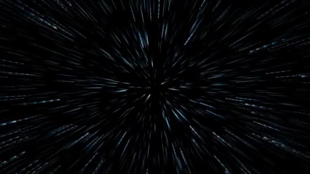 Abstraktní Hvězda Výbuch Animace Milionů Částice Modré Světlo Rychlý Pohyb — Stock video