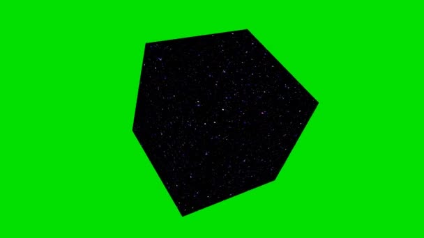 立方体和抽象的恒星在太空中激发出无数的星场粒子光 — 图库视频影像