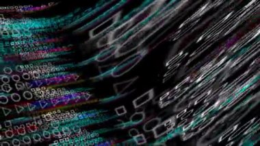 Soyut çokgen kuantum bilgisayar dijital gelecek teknolojisi büyük veri boyutu holografik arkaplan