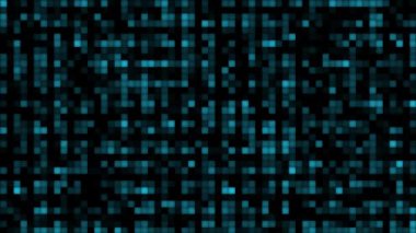 Görselleştirme dalgası teknolojisi dijital yüzey arkaplanı, canlandırma soyut mavi ton kare ışık parçacıkları dalgalanma deseni