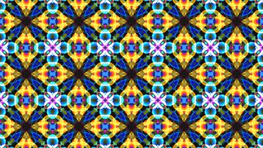 kçizgi film şakası yusufçuk kafa sarı renkli siber karınca kafa mavi kaleydoskop yansıma dokusu arka plan