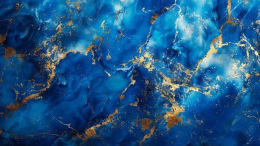 Shade blue marble in gold by about marble blue and a few gold mineral inside background clipart