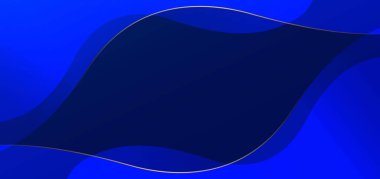 Altın kıvrımlı hatları olan lüks mavi bir arka plan. Şablon ödül konsepti. Vektör illüstrasyonu