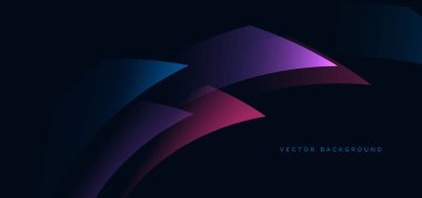 Koyu mavi arka planda yüksek hızlı muticolor eğri çizgiler. Yüksek hızlı hareket kavramı. Vektör illüstrasyonu