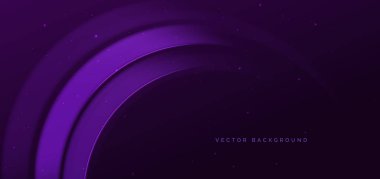 Soyut modern geometrik mor kıvrımlı çizgi arkaplanı. Şablon broşürü, kapak, görüntü düzeni. Vektör illüstrasyonu