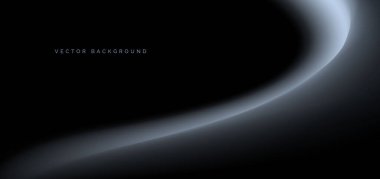 Koyu arkaplanda gri bir eğim var. Pankart, broşür ve sunum kullanırsın. Vektör illüstrasyonu