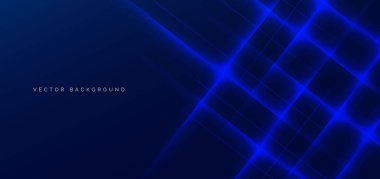 Soyut modern geometrik mavi, koyu mavi arkaplanda köşegen çizgiler. Şablon broşürü, kapak, görüntü düzeni. Vektör illüstrasyonu