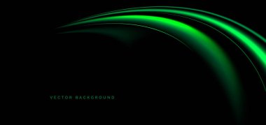Fütürist yeşil ve kırmızı ışınlar kıvrımlı. Hızlı hareket kavramı. Vektör illüstrasyonu 