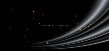 Koyu arkaplanda gri bir eğim var. Pankart, broşür ve sunum kullanırsın. Vektör illüstrasyonu