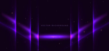 Soyut modern geometrik mor parlayan diyagonal çizgiler arka plan. Teknoloji hız hareketi. Vektör illüstrasyonu