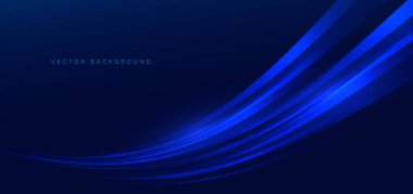 Mavi eğimli çizgiler soyut arkaplan. Şablon broşürü, kapak, görüntü düzeni. Vektör illüstrasyonu