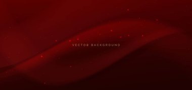 Parlak yatay çizgileri olan lüks kırmızı bir zemin. Şablon ödül konsepti. Vektör illüstrasyonu